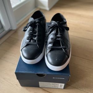 Cole Haan black leather sneakers